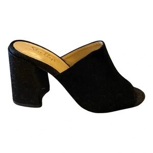 Shellys London Black Textured Mules